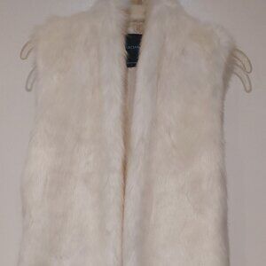 Marciano faux fur light cream vest sz small soft